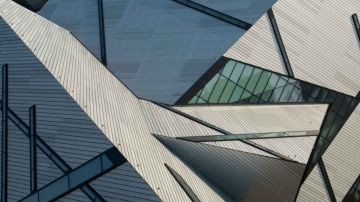 A close up picture of a modern building.
